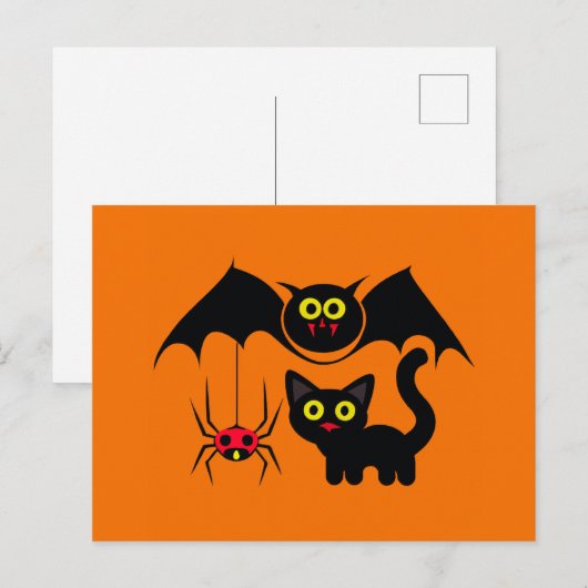Halloween Theme Briefkaart (Voorkant / Achterkant)
