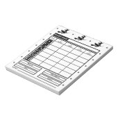Halloween Theme Bunco Score Pad Witch Flying Notitieblok (Linkerzijde)