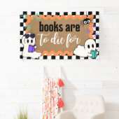 Halloween Theme Classroom Library Banner Books Art (Insitu)