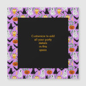 Halloween Theme Collage Toss Pattern Paars (Voorkant)