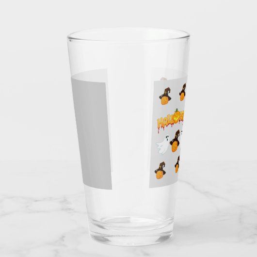 Halloween theme: Ghosts and pumpkin Glas (Rechts)