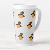 Halloween theme: Ghosts and pumpkin Latte Mok (Rechterhoek)