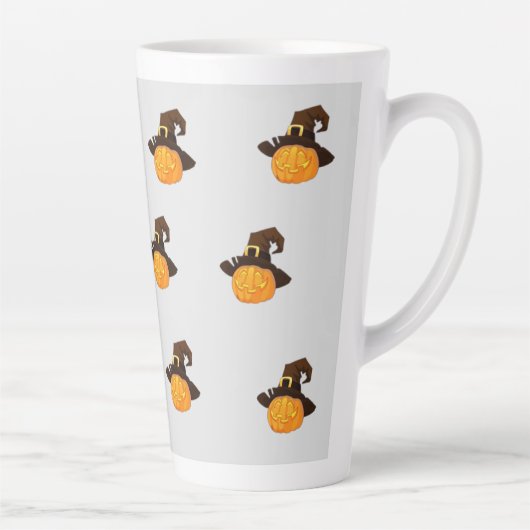 Halloween theme: Ghosts and pumpkin Latte Mok (Rechts)