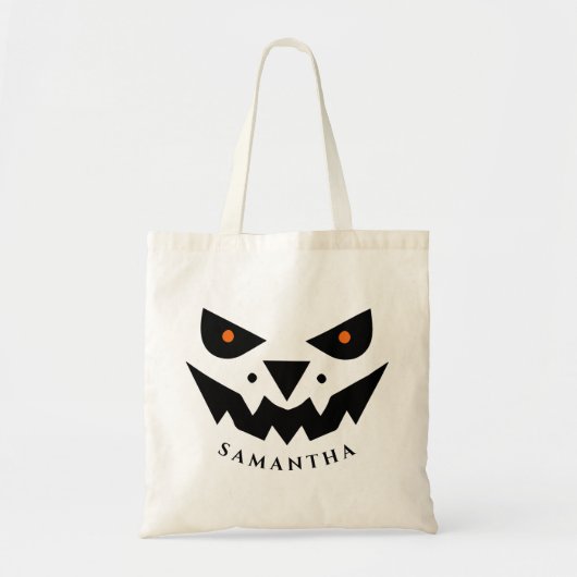 Halloween Theme Jack O Lantern Pumpkin Face Tote Bag (Voorkant)