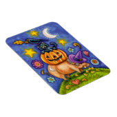 Halloween Theme Magnet met Bird Cat Pumpkin & Pig Magneet (Rechterzijde)