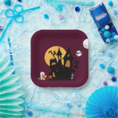 halloween theme Paper Plate Papieren Bordje (Feest)
