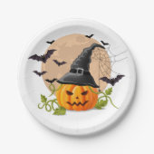 Halloween Theme Papieren Bordje (Voorkant)