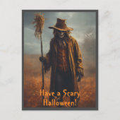 Halloween Theme - Scary Looking Scarecrow Briefkaart (Voorkant)