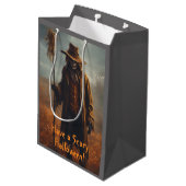 Halloween Theme - Scary Looking Scarecrow Medium Cadeauzakje (Achterkant Gekanteld)