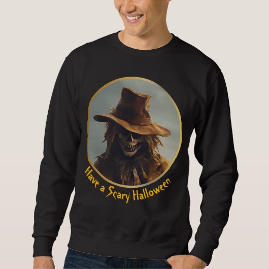 Halloween Theme - Scary Smile Straw Scarecrow Trui (Voorkant)