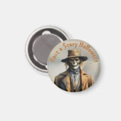 Halloween Theme - Scary Smiling Straw Scarecrow Magneet (Voorkant / Achterkant)