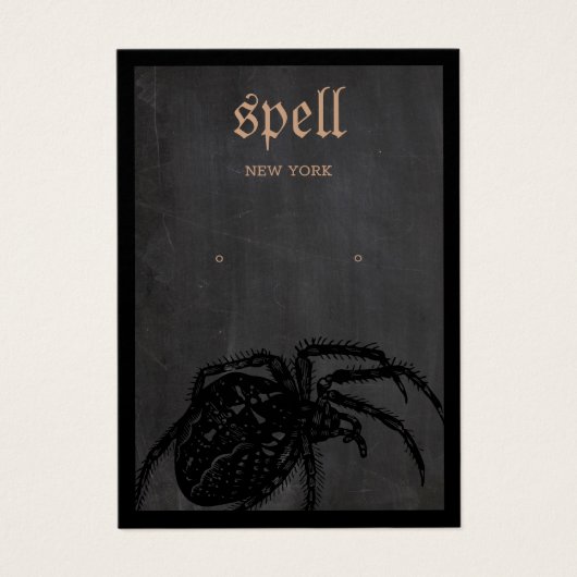 Halloween Theme Spider Earring Display Card Visitekaartje (Voorkant)