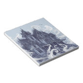 Halloween Theme Spooky Haunted Mansion Notitieblok (Schuin)