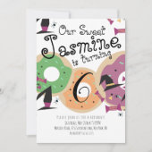 Halloween Theme Sprinkle Donut Snoep Birthday Kaart (Voorkant)