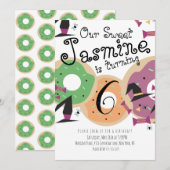 Halloween Theme Sprinkle Donut Snoep Birthday Kaart (Voorkant / Achterkant)