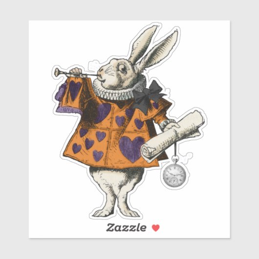  Halloween Theme White Rabbit Wonderland Sticker (Vel)