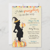 Halloween Theme Witch Baby shower Uitnodiging (Voorkant)