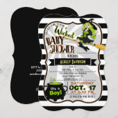 Halloween Theme Witch Baby shower Uitnodiging (Voorkant / Achterkant)