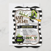 Halloween Theme Witch Baby shower Uitnodiging (Voorkant)