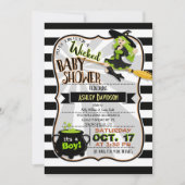 Halloween Theme Witch Baby shower Uitnodiging (Voorkant)