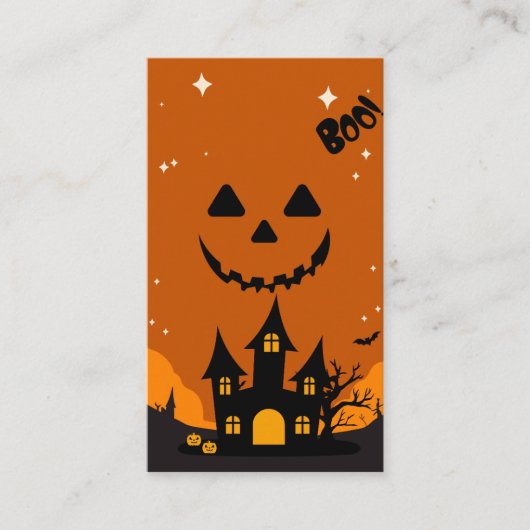 Halloween Themed Baby Shower Invite Informatiekaartje (Voorkant)