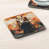 Halloween themed for Cat Lovers with candies Bier Onderzetter (Linkerzijde)