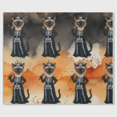 Halloween themed for Siamese Cat lovers Cadeaupapier (Vlak)
