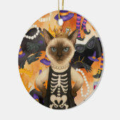 Halloween themed for Siamese Cat Lovers Keramisch Ornament (Links)