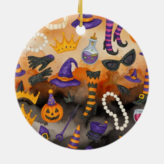 Halloween themed for Siamese Cat Lovers  Keramisch Ornament (Achterkant)