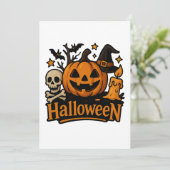 halloween themed invitations kaart (Staand voorkant)