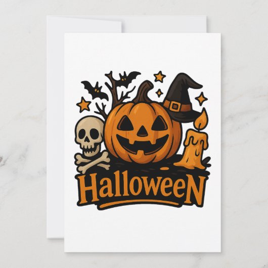 halloween themed invitations kaart (Achterkant)
