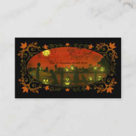 Halloween themed visitekaartjes Halloween Harvest