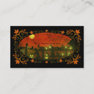 Halloween themed visitekaartjes Halloween Harvest