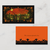 Halloween themed visitekaartjes Halloween Harvest (Voorkant / Achterkant)
