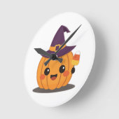 Halloween themed wall clock ronde klok (Hoek)