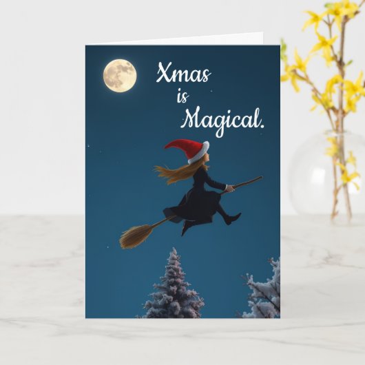 Halloween themed Xmas Card Kaart (Gele Bloem)