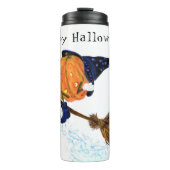 Halloween Thermal Tumbler Witch Pumpkin Flying Thermosbeker (Voorkant)