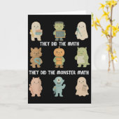 Halloween They Did The Math They Did The Monster M Kaart (Gele Bloem)