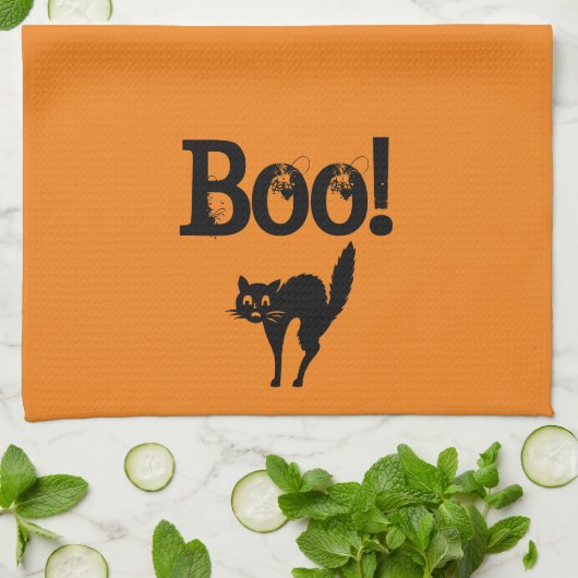 Halloween Thgeachte Boo Kitchen Towel Theedoek (Gevouwen)
