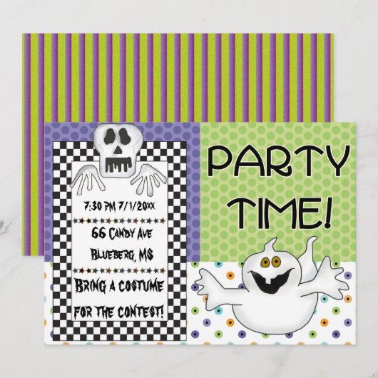 Halloween ThGeachte Invite Kaart (Voorkant / Achterkant)