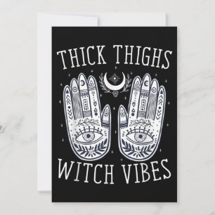 Halloween Thick Thighs Witch Vibes Kaart