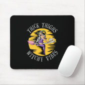 Halloween Thick Thighs Witchy Vibes Muismat (Met muis)