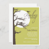 Halloween Thleed Baby shower Bird Tree Silhouette Kaart (Voorkant / Achterkant)