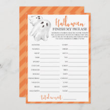 Halloween Thleed Party Game Voltooi Mijn zin