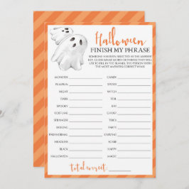 Halloween Thleed Party Game Voltooi Mijn zin