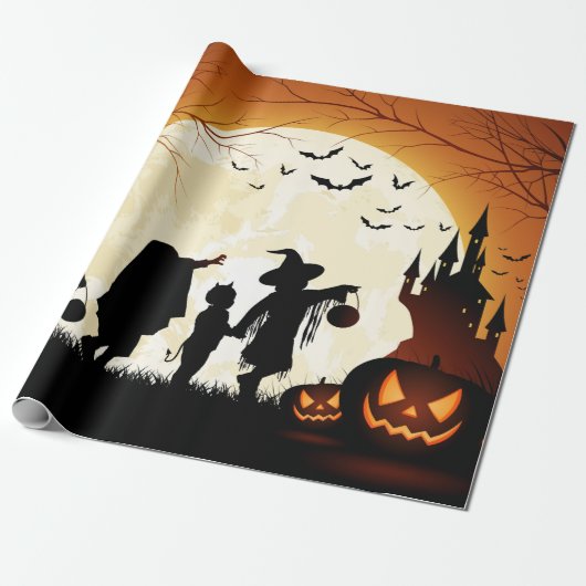 Halloween Thlete Wrapping paper Cadeaupapier (Uitgerold)