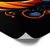 Halloween Thrills met dit Glowing-Eyed Skelet Poster (Hoek)