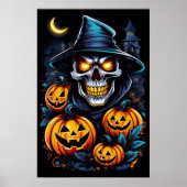 Halloween Thrills met dit Glowing-Eyed Skelet Poster (Voorkant)