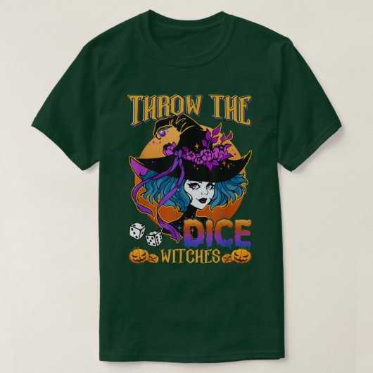 Halloween Throw the Dice Witches Bunco Halloween B T-shirt (Design voorkant)