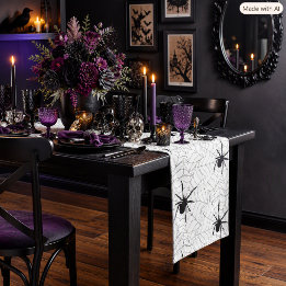 Halloween Thuisdecoratie Spinnenweb Korte Tafelloper